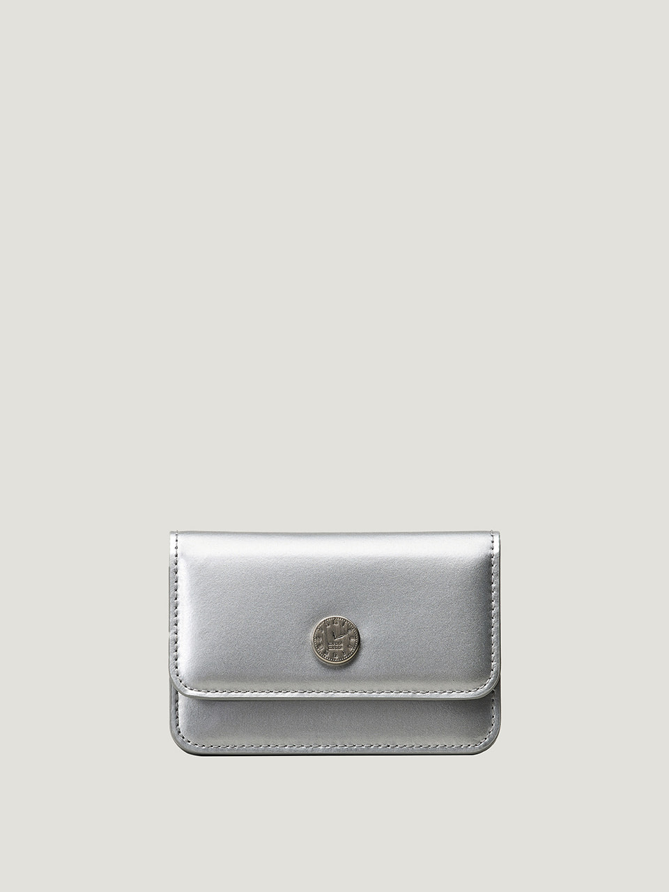 clock wallet silver