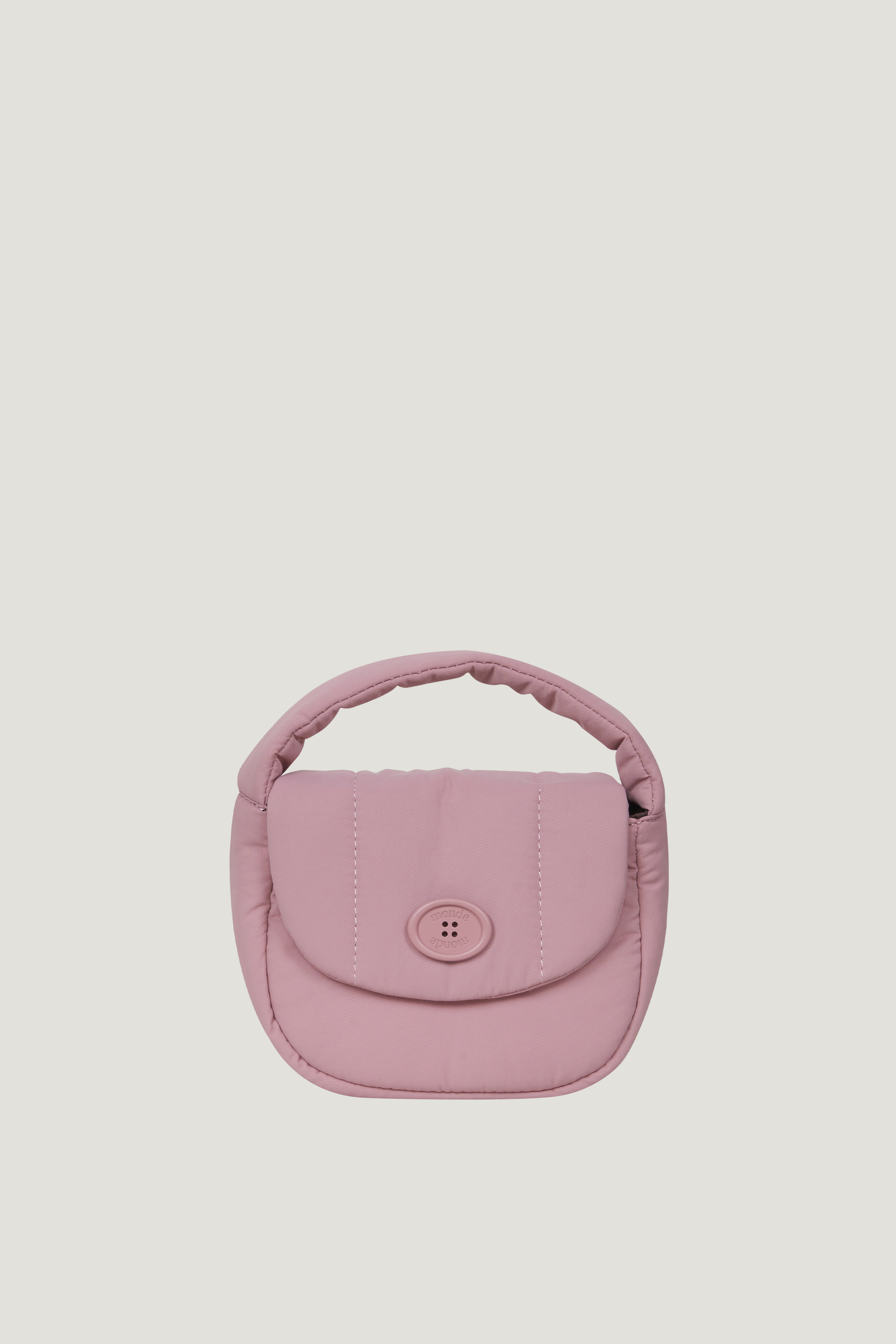 classic button padding cross bag  pink