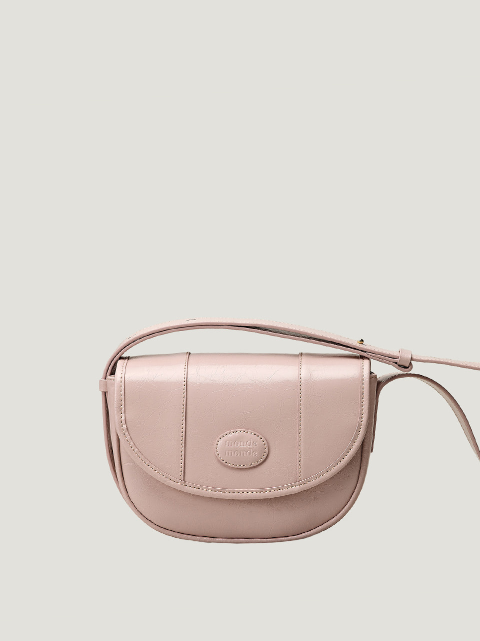 glossy Half Moon mini Bag franch pink
